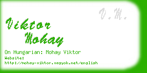 viktor mohay business card